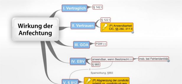 Schema Wirkung der Anfechtung